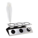 Bottle Drain Drying Rack 304 Stainless Steel Silicone Pad Silver 3 Holes Soda Bottle Drying Rack for Home Kitchen