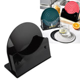 Round Placemat Holder Heat Resistant Easy Cleaning Durable Plastic Nonslip Mat Base for Table Kitchen Black Base