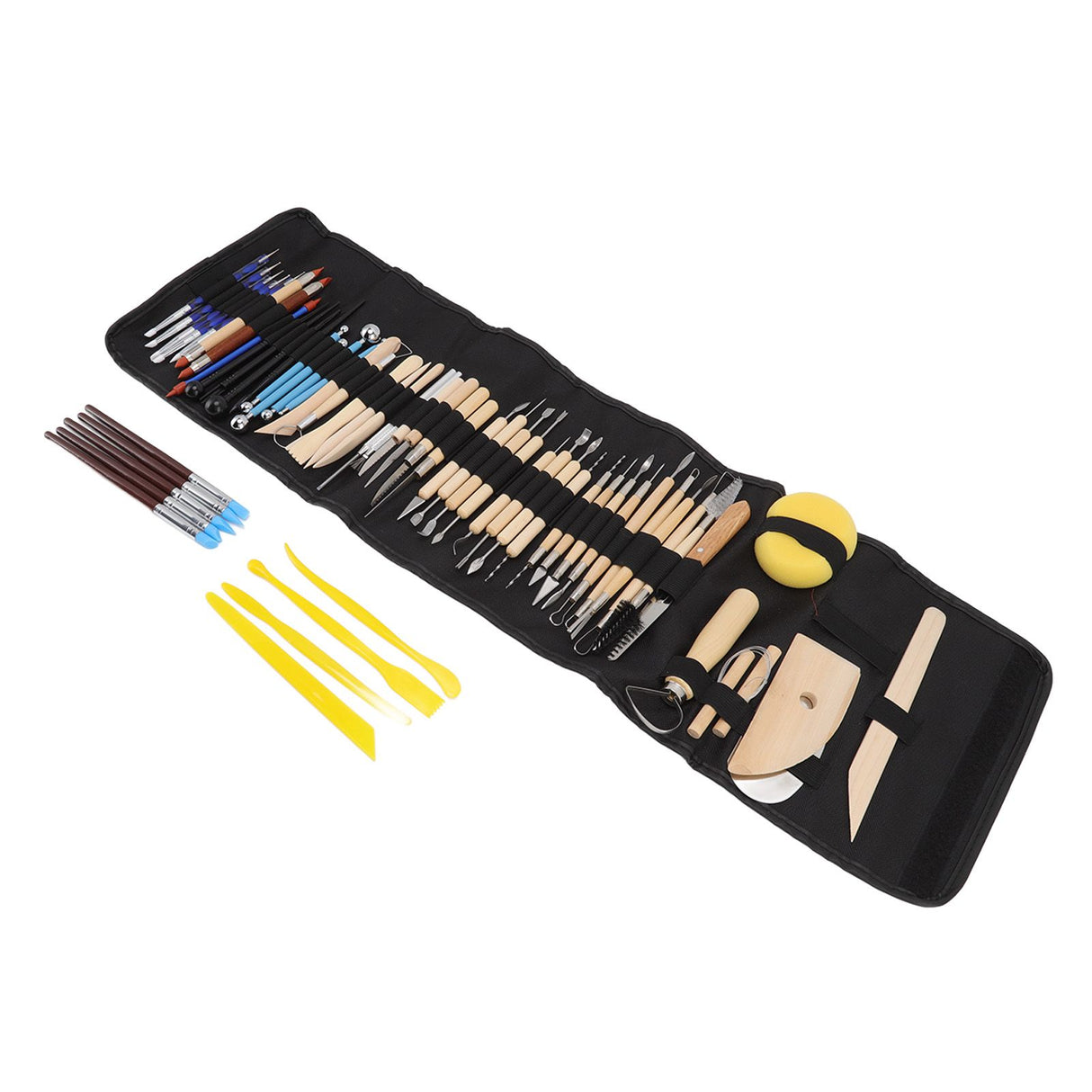 61Pcs Polymer Clay Sculpting Tools Exquisite Versatile Clay Carving Tools with Canvas Bag for Beginners Expert