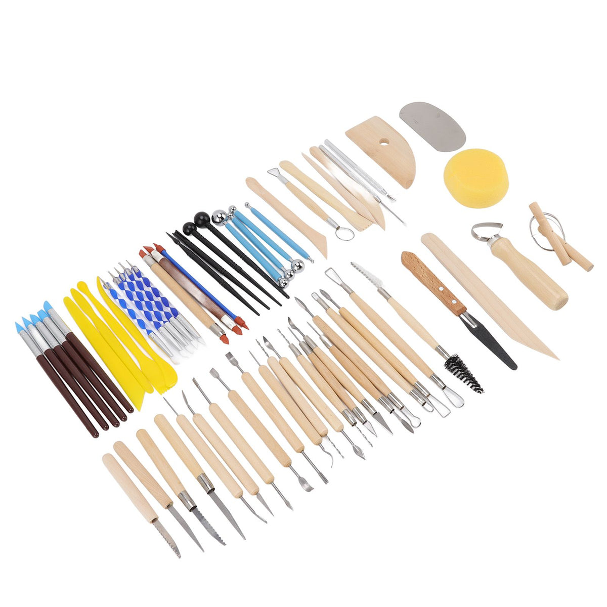 61Pcs Polymer Clay Sculpting Tools Exquisite Versatile Clay Carving Tools with Canvas Bag for Beginners Expert