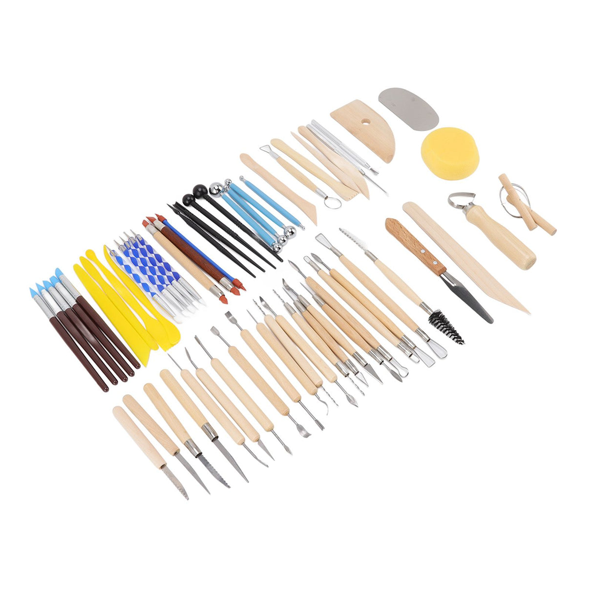 61Pcs Polymer Clay Sculpting Tools Exquisite Versatile Clay Carving Tools with Canvas Bag for Beginners Expert
