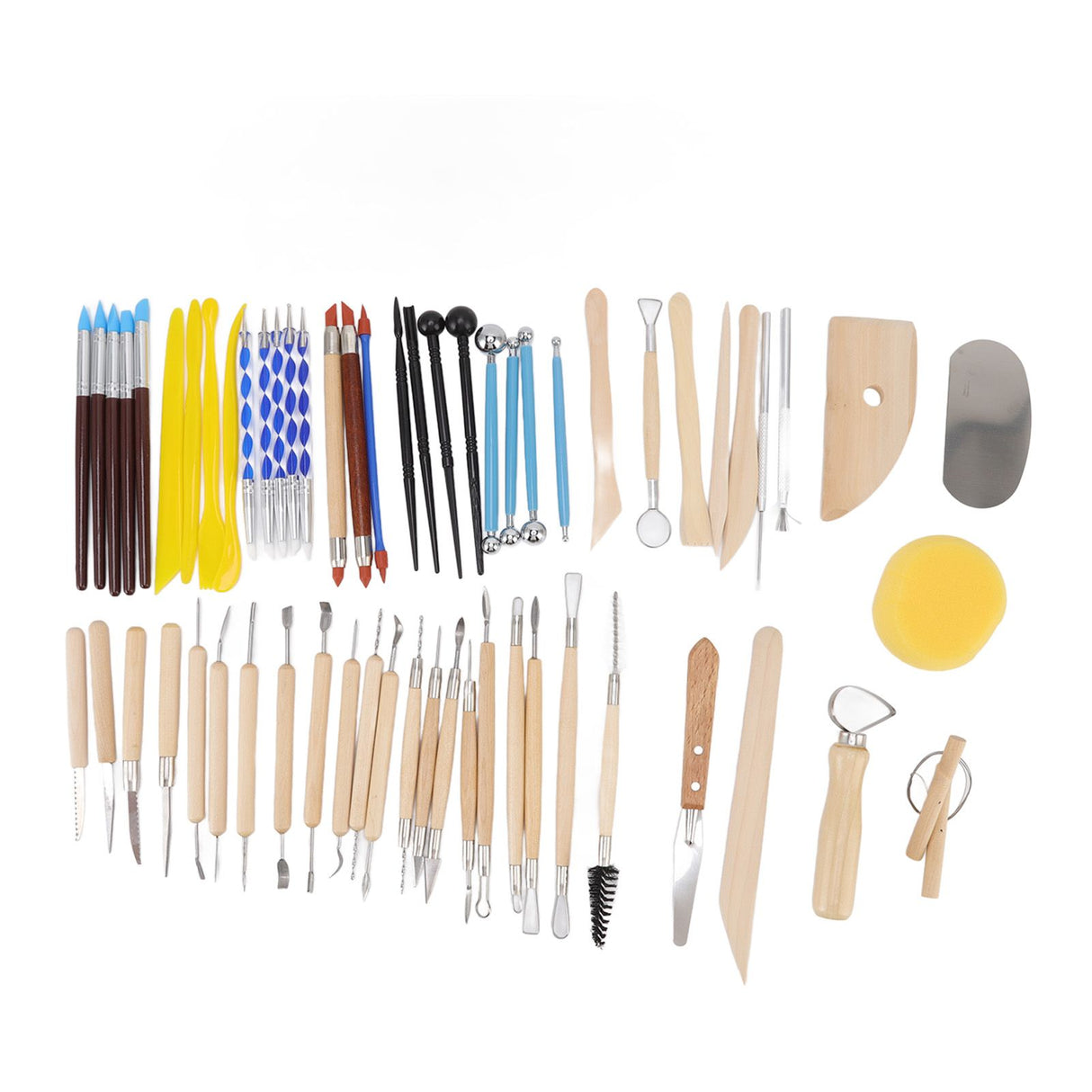 61Pcs Polymer Clay Sculpting Tools Exquisite Versatile Clay Carving Tools with Canvas Bag for Beginners Expert