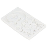 Silicone Fondant Mold Star Moon Face Nonstick Food Grade Silicone Reusable Heat Resistant Odorless Chocolate Molds - Low Angle