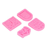 4PCS Enchanted Vintage Fairy Garden Silicone Mold Door Mushroom Flower Pattern Chocolate Molds for Home Bakery