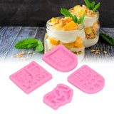 4PCS Enchanted Vintage Fairy Garden Silicone Mold Door Mushroom Flower Pattern Chocolate Molds for Home Bakery - Extra Image