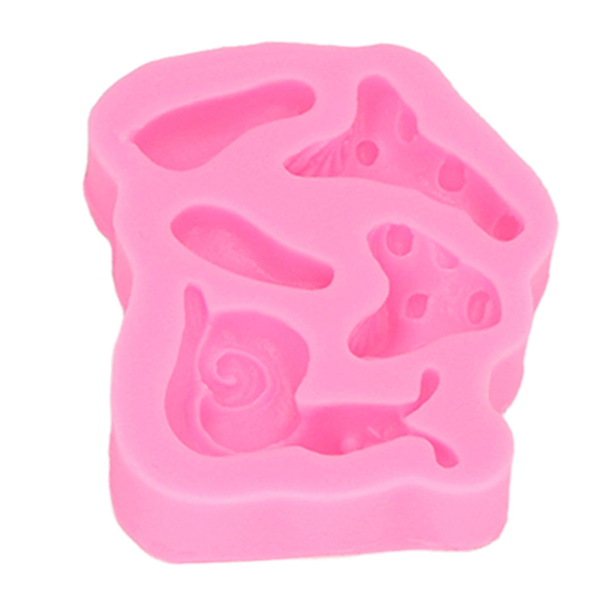 4PCS Enchanted Vintage Fairy Garden Silicone Mold Door Mushroom Flower Pattern Chocolate Molds for Home Bakery