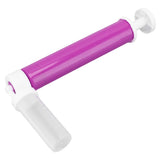Manual Cake Airbrush DIY Multiple Colors Leakage Proof Plastic Cake Airbrush Pump with Transparent Tank for Cake Purple - 45-Degree Angle