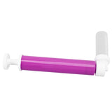 Manual Cake Airbrush DIY Multiple Colors Leakage Proof Plastic Cake Airbrush Pump with Transparent Tank for Cake Purple - Rear View