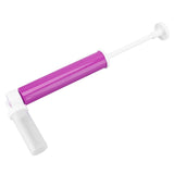 Manual Cake Airbrush DIY Multiple Colors Leakage Proof Plastic Cake Airbrush Pump with Transparent Tank for Cake Purple - Close-Up Angle