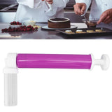 Manual Cake Airbrush DIY Multiple Colors Leakage Proof Plastic Cake Airbrush Pump with Transparent Tank for Cake Purple - Extra Image