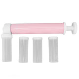 Manual Cake Airbrush DIY Multiple Colors Leakage Proof Plastic Cake Airbrush Pump with Transparent Tank for Cake Pink