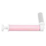 Manual Cake Airbrush DIY Multiple Colors Leakage Proof Plastic Cake Airbrush Pump with Transparent Tank for Cake Pink - Top-Down View