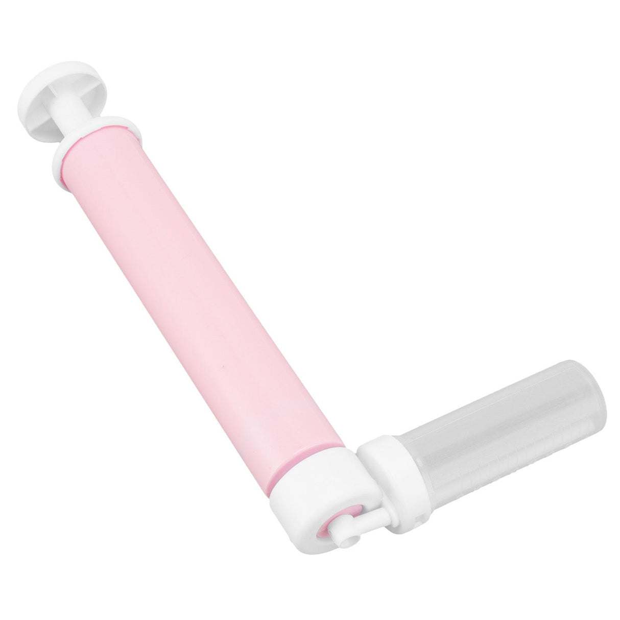 Manual Cake Airbrush DIY Multiple Colors Leakage Proof Plastic Cake Airbrush Pump with Transparent Tank for Cake Pink