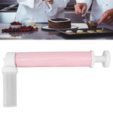 Manual Cake Airbrush DIY Multiple Colors Leakage Proof Plastic Cake Airbrush Pump with Transparent Tank for Cake Pink