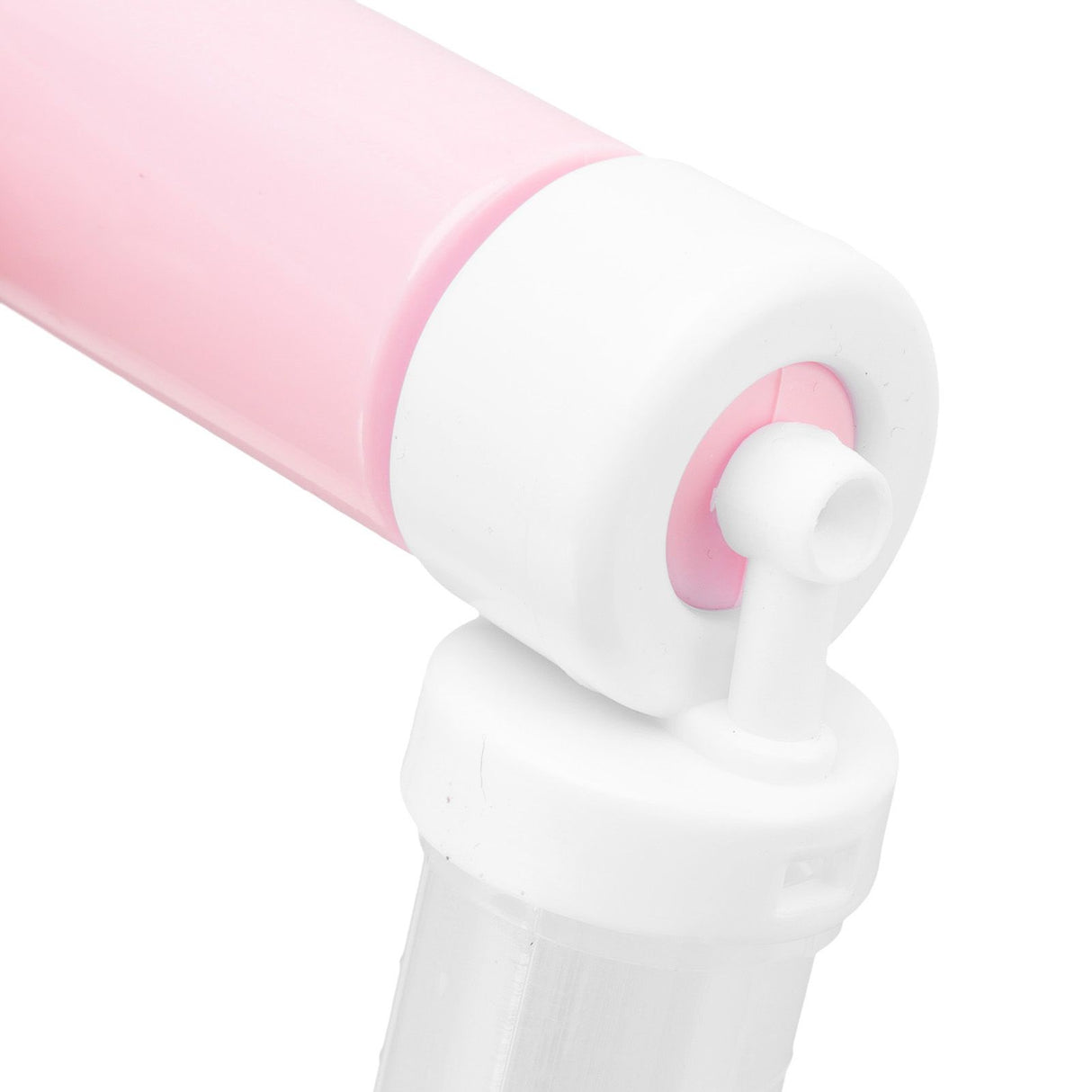Manual Cake Airbrush DIY Multiple Colors Leakage Proof Plastic Cake Airbrush Pump with Transparent Tank for Cake Pink