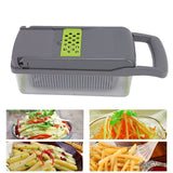 Multifunctional Vegetable Cutter with Egg White Separator 6 Blades Garlic Grinder Tabletting Large Capacity Food Chopper - Extra Image