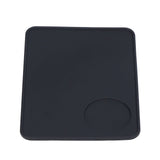 Coffee Tamping Mat Soft Flexible Black Food Grade Silicone Odorless Non Slip Coffee Corner Tamper Mat - Front View