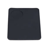 Coffee Tamping Mat Soft Flexible Black Food Grade Silicone Odorless Non Slip Coffee Corner Tamper Mat - Low Angle