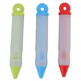3 Set Cake Decorating Pen Tool Kit Food Grade Silicone Detachable DIY Cake Icing Pen with 12 Patterns for Food Writing