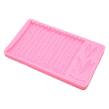 Chinese Style Bamboo Leaf Silicone Mold Bamboo Pattern Baking Mould for DIY Cake Fondant Chocolate - Top-Down View