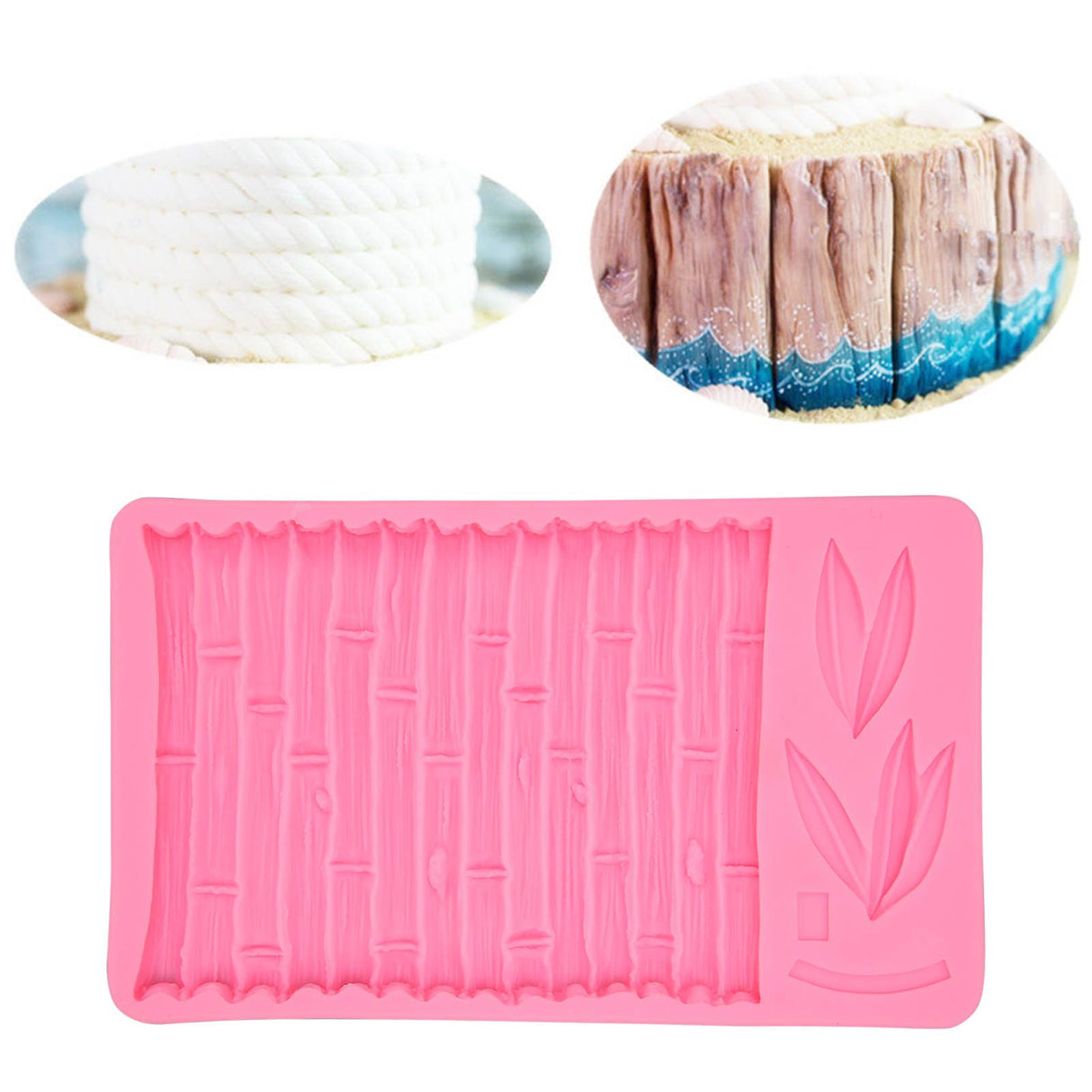Chinese Style Bamboo Leaf Silicone Mold Bamboo Pattern Baking Mould for DIY Cake Fondant Chocolate