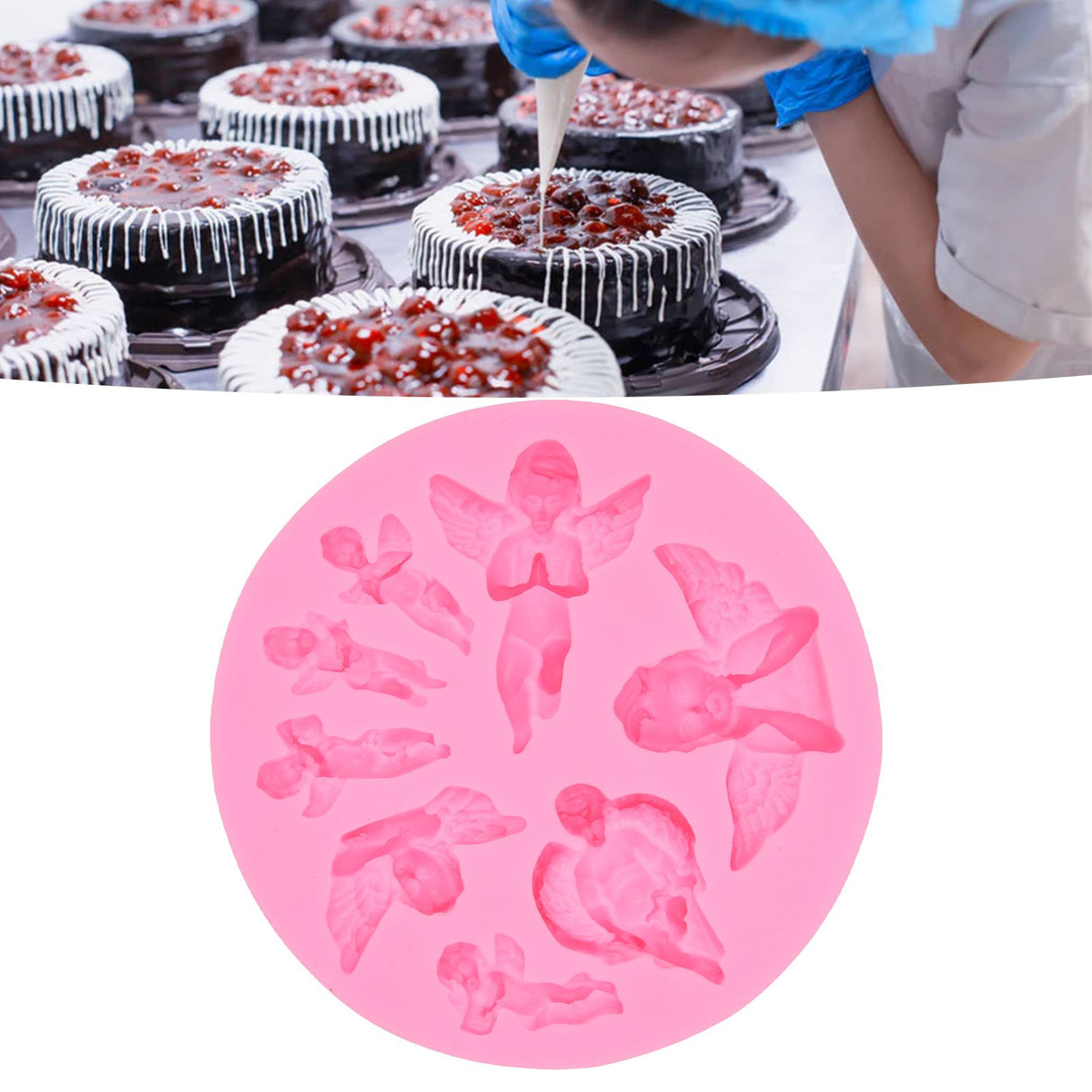 Angel Baby Shape Mold Silicone Mould Fondant Mold Decorating Household DIY Tool for Cake Chocolate