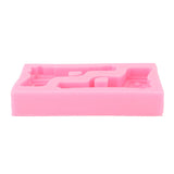 3D Weapon Shape Silicone Molds Pistol Shaped Baking Molds for Making Cake Chocolate Candy Crafting Pink