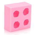 Strawberry Silicone Mold Multipurpose Prevents Stick Soft Food Grade Silicone Fondant Mould for DIY Chocolate Candy Pink