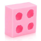 Strawberry Silicone Mold Multipurpose Prevents Stick Soft Food Grade Silicone Fondant Mould for DIY Chocolate Candy Pink - Front View