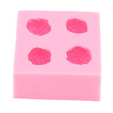 Strawberry Silicone Mold Multipurpose Prevents Stick Soft Food Grade Silicone Fondant Mould for DIY Chocolate Candy Pink
