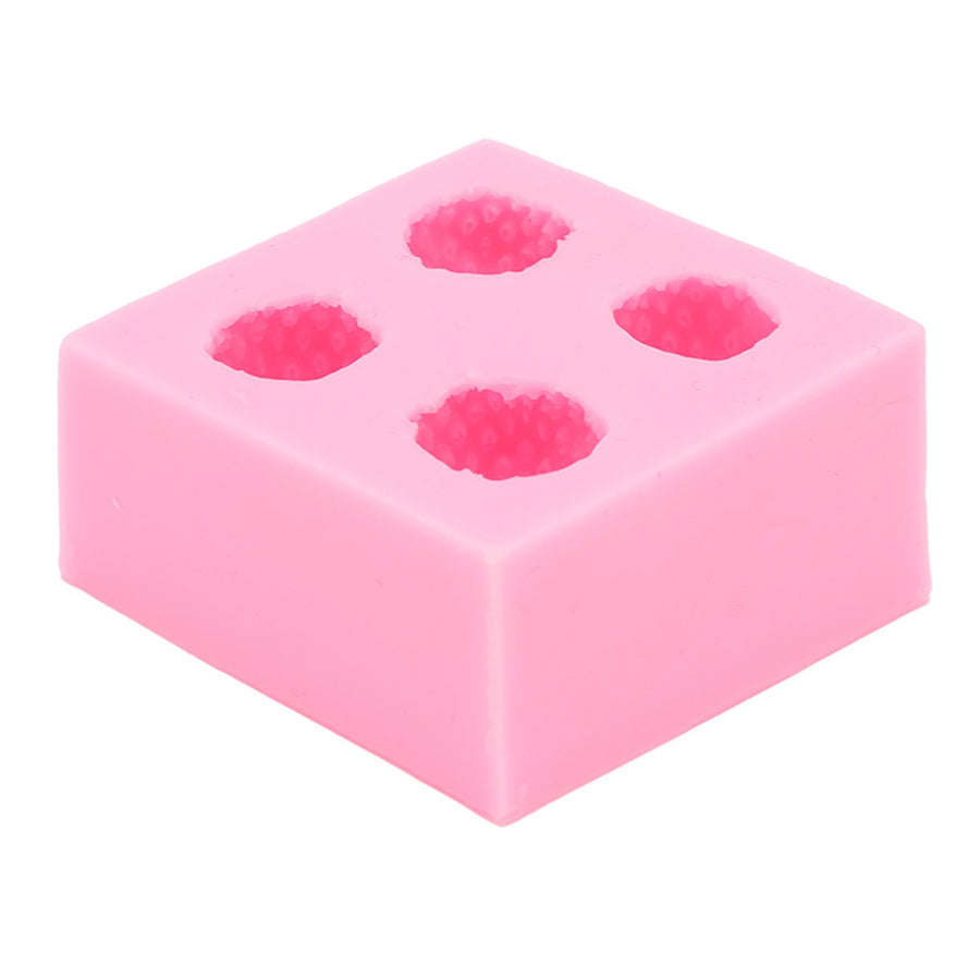 Strawberry Silicone Mold Multipurpose Prevents Stick Soft Food Grade Silicone Fondant Mould for DIY Chocolate Candy Pink