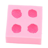 Strawberry Silicone Mold Multipurpose Prevents Stick Soft Food Grade Silicone Fondant Mould for DIY Chocolate Candy Pink - Close-Up Angle