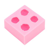 Strawberry Silicone Mold Multipurpose Prevents Stick Soft Food Grade Silicone Fondant Mould for DIY Chocolate Candy Pink