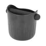 Coffee Grounds Bucket Portable ABS Coffee Knock Box with Skid Resistance Rubber Mat for Home Cafe Bar - Side View