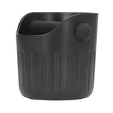 Coffee Grounds Bucket Portable ABS Coffee Knock Box with Skid Resistance Rubber Mat for Home Cafe Bar - Low Angle