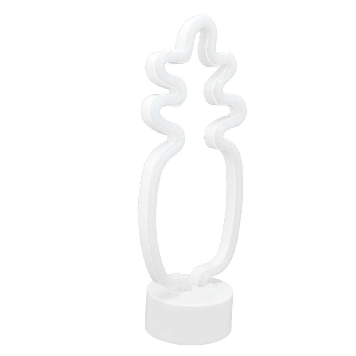 Neon Night Light Battery Powered Removable Base 20000 Hours Lamp Life Green Warm Light for Home