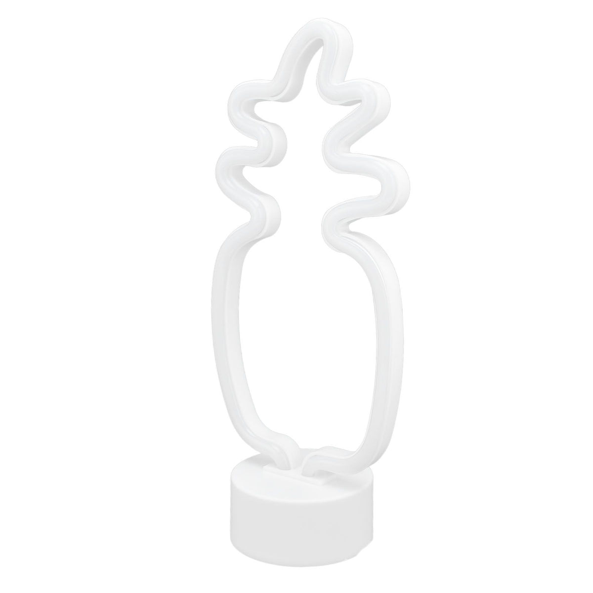 Neon Night Light Battery Powered Removable Base 20000 Hours Lamp Life Green Warm Light for Home