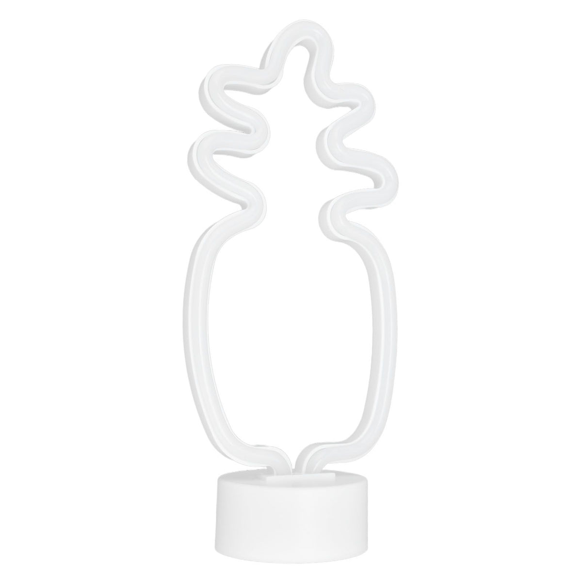 Neon Night Light Battery Powered Removable Base 20000 Hours Lamp Life Green Warm Light for Home