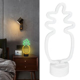 Neon Night Light Battery Powered Removable Base 20000 Hours Lamp Life Green Warm Light for Home