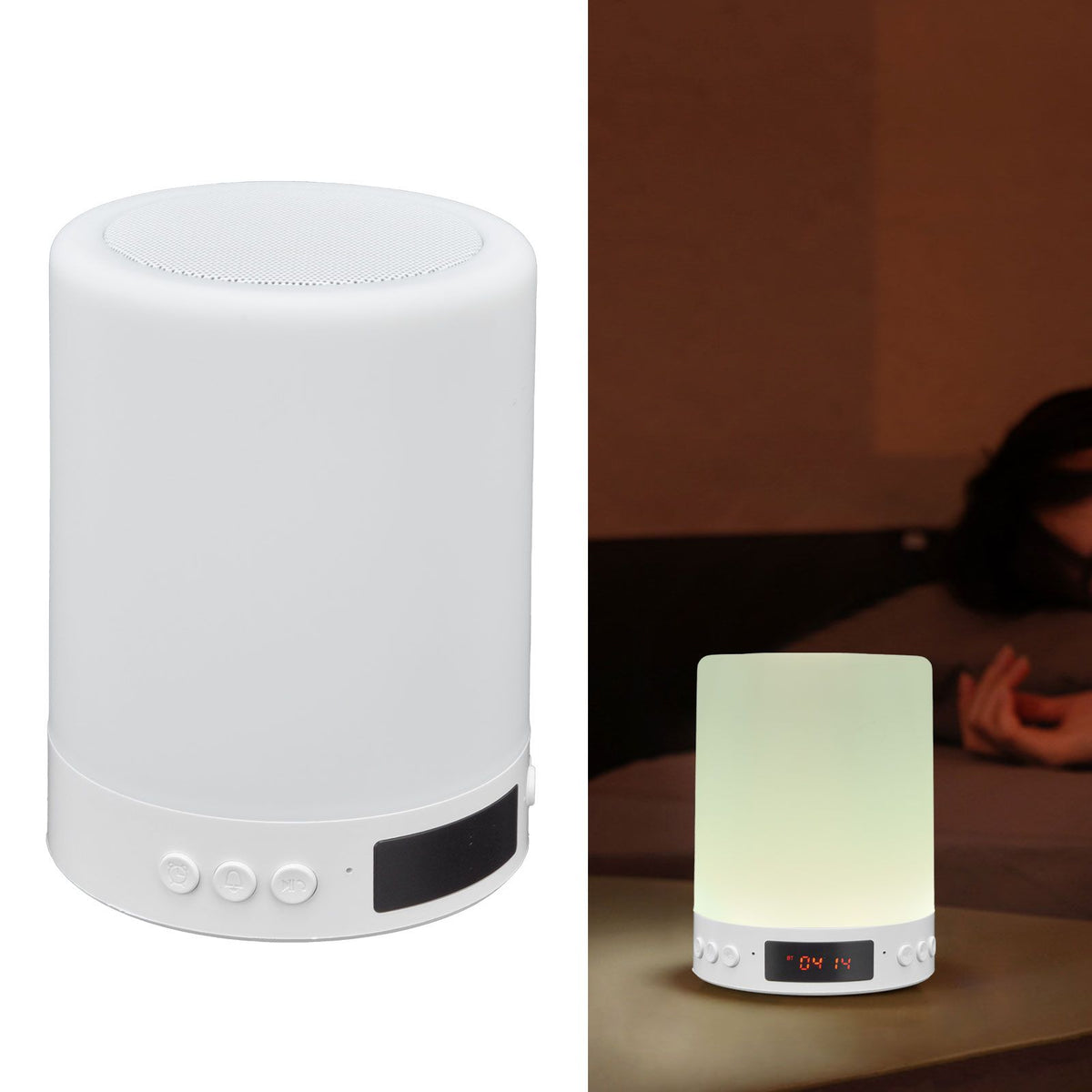 Night Light Bluetooth Speaker Portable Wireless Colorful Pattern 3 Speed Dimming Bedside Music Table Lamp