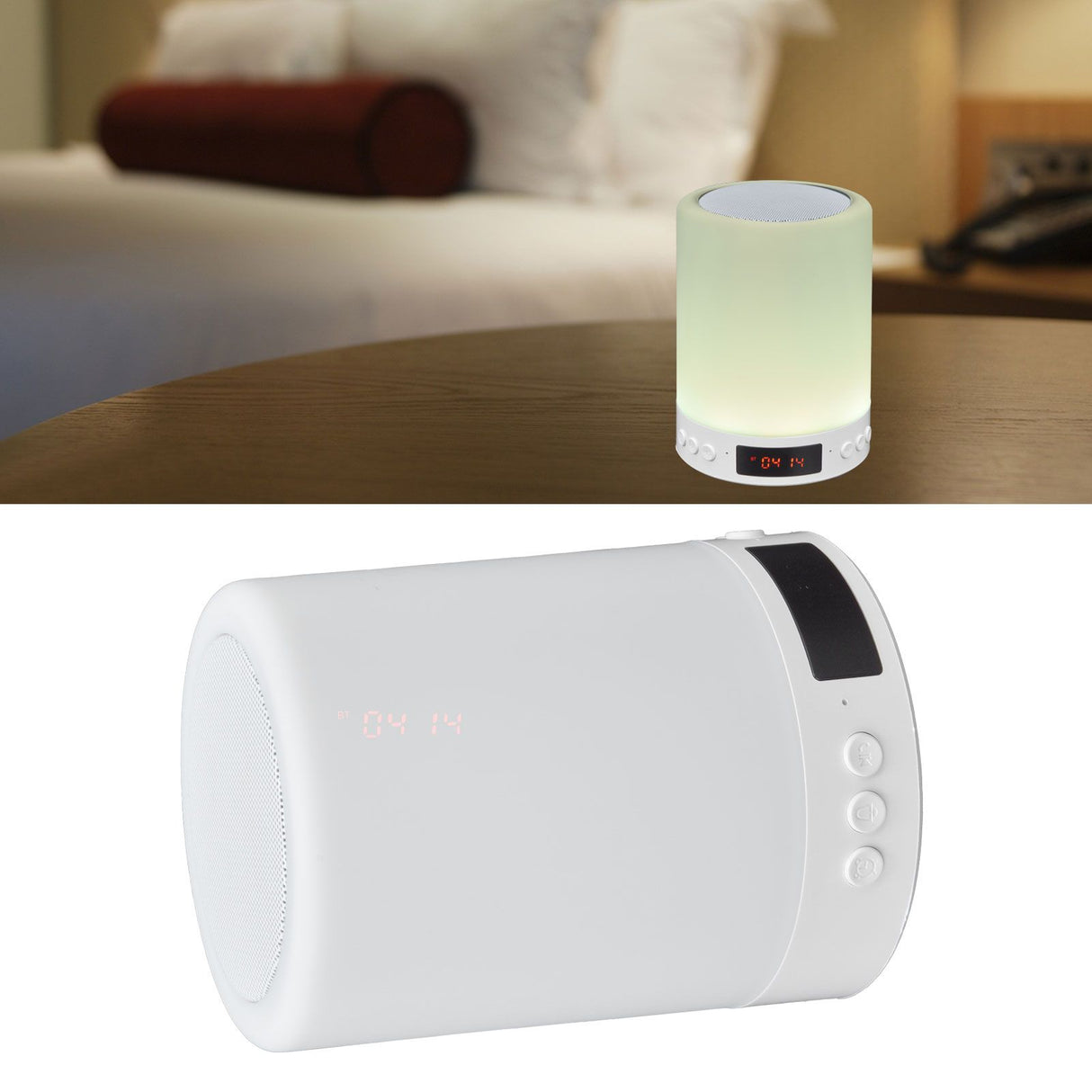 Night Light Bluetooth Speaker Portable Wireless Colorful Pattern 3 Speed Dimming Bedside Music Table Lamp