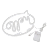 Neon Light USB Powered Battery Operated Hello LED Neon Sign for Restaurant Decoration Bar Decoration 5V