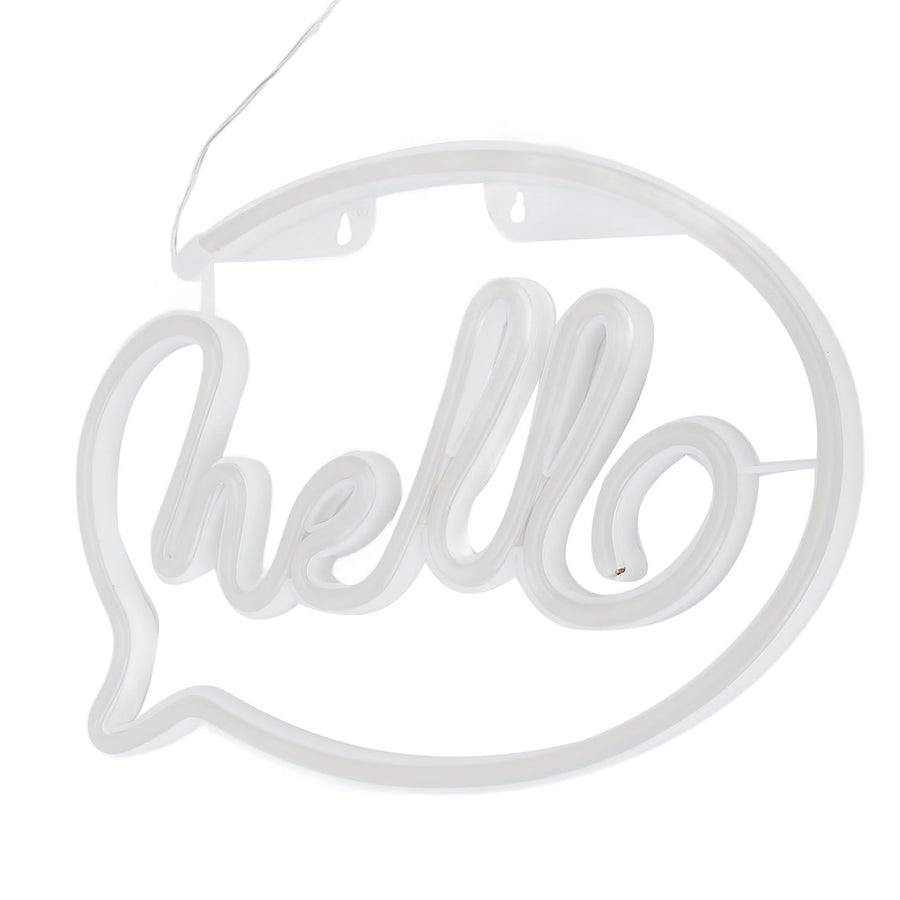 Neon Light USB Powered Battery Operated Hello LED Neon Sign for Restaurant Decoration Bar Decoration 5V