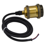 Retro Pendant Light Cord Kit Gold Hanging Plug In Lamp Socket Kit for DIY Light Fixtures - Front View