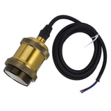 Retro Pendant Light Cord Kit Gold Hanging Plug In Lamp Socket Kit for DIY Light Fixtures
