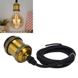 Retro Pendant Light Cord Kit Gold Hanging Plug In Lamp Socket Kit for DIY Light Fixtures - Extra Image