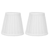 2 Pcs Double Small Lamp Shade Clip On Bulb Comfortable Material Barrel Fabric Lampshade for Table Chandelier Wall LampPX07