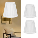 2 Pcs Double Small Lamp Shade Clip On Bulb Comfortable Material Barrel Fabric Lampshade for Table Chandelier Wall LampPX07 - Extra Image