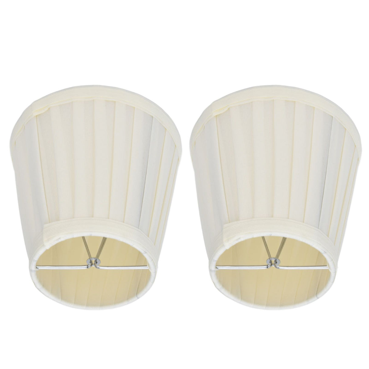 2 Pcs Double Small Lamp Shade Clip On Bulb Comfortable Material Barrel Fabric Lampshade for Table Chandelier Wall LampPX30