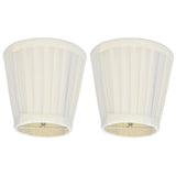2 Pcs Double Small Lamp Shade Clip On Bulb Comfortable Material Barrel Fabric Lampshade for Table Chandelier Wall LampPX30 - Low Angle